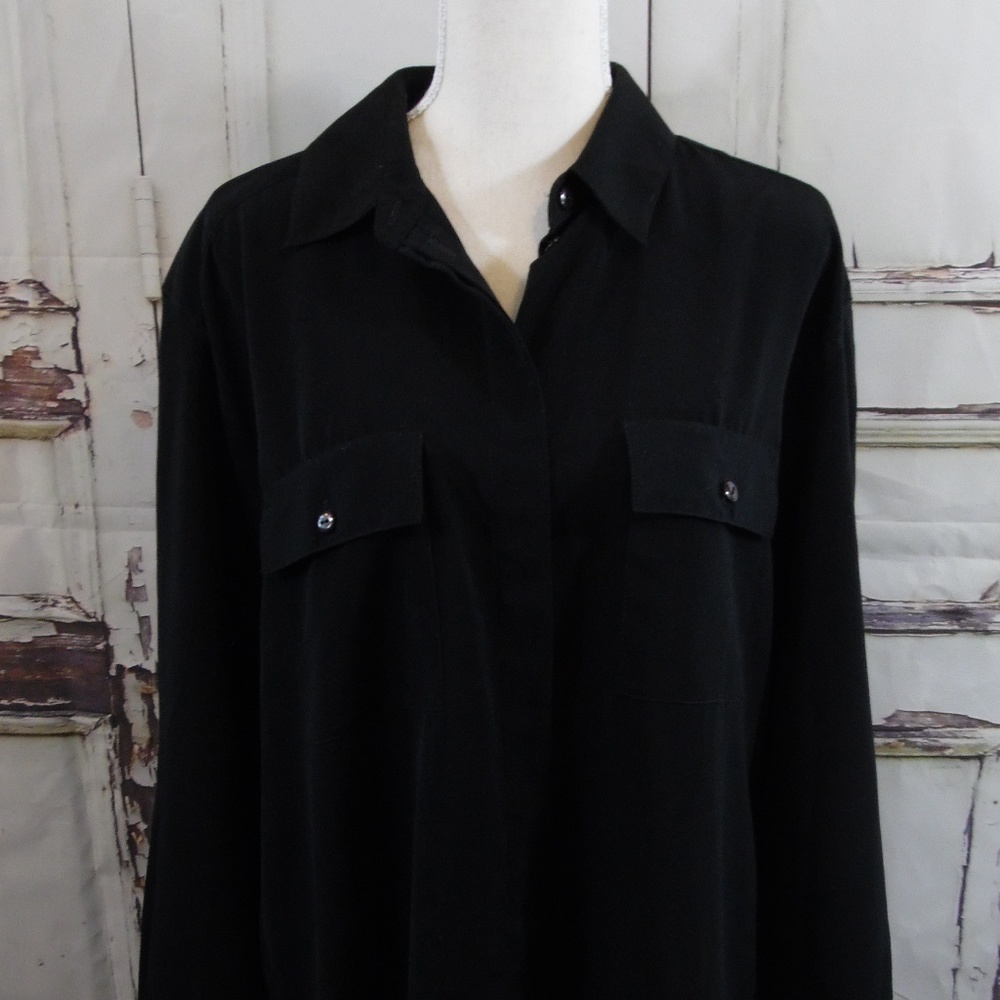 EUC Chaus Black Blouse Size 14